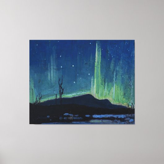 Tom Thomson - Northern Lights, beroemde kunst, Canvas Afdruk (Voorkant)