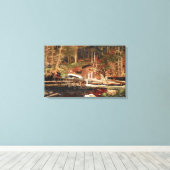 Tom Thomson - OLD LUMBER DAM ALGONQUIN PARK 1912 Canvas Afdruk (Insitu (Houten vloer))