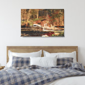 Tom Thomson - OLD LUMBER DAM ALGONQUIN PARK 1912 Canvas Afdruk (Insitu (Slaapkamer))