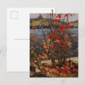 Tom Thomson Painting Lake en Red Tree Ontario P Briefkaart (Voorkant / Achterkant)