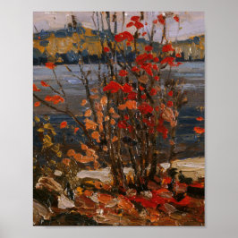 Tom Thomson Painting Lake en Red Tree Ontario Poster
