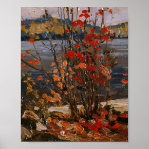  Tom Thomson Painting Lake en Red Tree Ontario  Poster