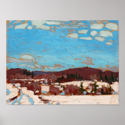 Tom Thomson Painting Ontario Winter Landscape Poster (Voorkant)