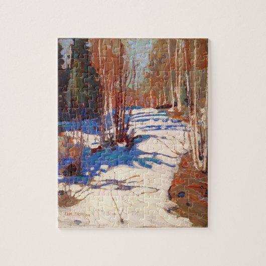 Tom Thomson Painting Path Behind Mowat Lodge Legpuzzel (Verticaal)