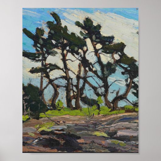 Tom Thomson Painting Pine Island Canadese Land Poster (Voorkant)