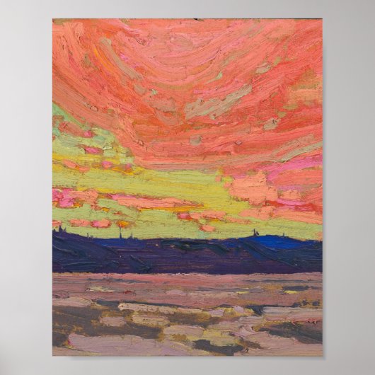 Tom Thomson Painting Sunset Ontario Land Poster (Voorkant)