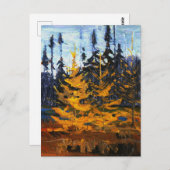 Tom Thomson Painting Tamaracks Canadian Wilderness Briefkaart (Voorkant / Achterkant)