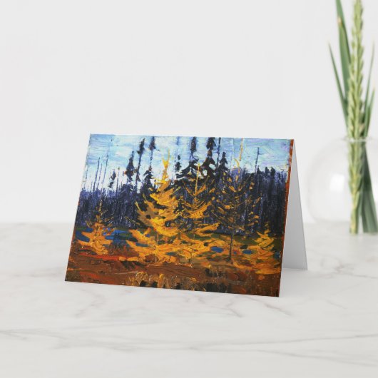 Tom Thomson Painting Tamaracks Canadian Wilderness Kaart (Voorkant)