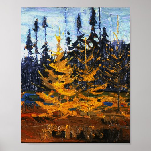 Tom Thomson Painting Tamaracks Canadian Wilderness Poster (Voorkant)