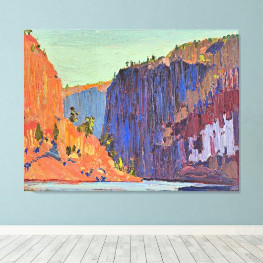 Tom Thomson - Petawawa Gorges Canvas Afdruk (Insitu (Houten vloer))