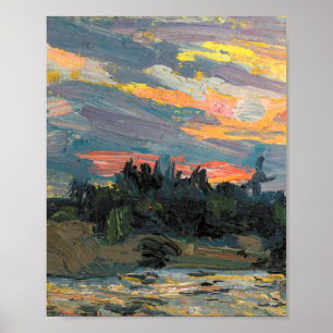 Tom Thomson schilder Sunset Canoe Lake Onatario Poster