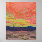 Tom Thomson schilder Sunset Ontario Landschap Poster (Voorkant)