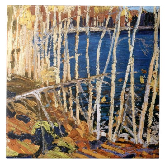 Tom Thomson schilderij, Blue Lake, Tegeltje (Voorkant)