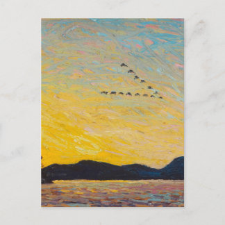 Tom Thomson schildert  Canadees landschap Po Briefkaart