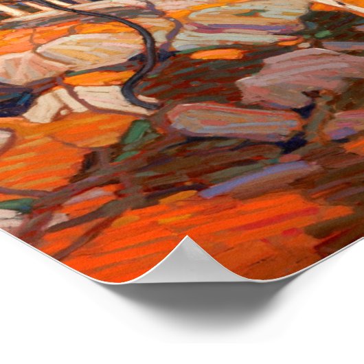 Tom Thomson schildert het Birch Grove Ontario Land Poster (Hoek)