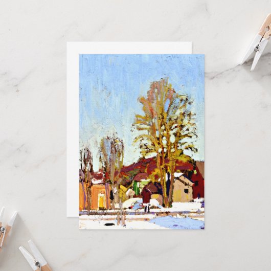 Tom Thomson - Sneeuw in het dorp Kaart (Voorkant / Achterkant in situ)