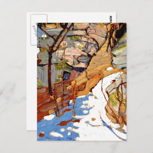 Tom Thomson - Snow en Rocks Briefkaart (Voorkant / Achterkant)