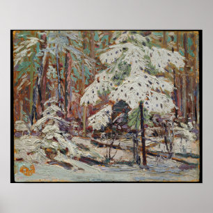 Tom Thomson Snow in de Bossen Poster