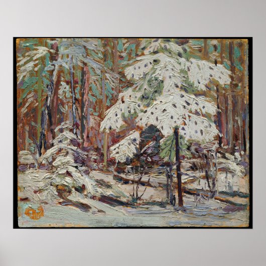 Tom Thomson Snow in de Bossen Poster (Voorkant)