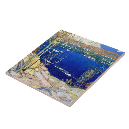 Tom Thomson - Spring Ice, populair schilderij, Tegeltje (Zijkant)