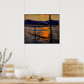 Tom Thomson - Sunset, Canoe Lake Poster (Keuken)