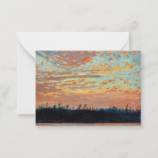 Tom Thomson - Sunset Sky Notitiekaartje (Voorkant)