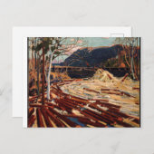 Tom Thomson The Drive Canadian Logging Briefkaart (Voorkant / Achterkant)