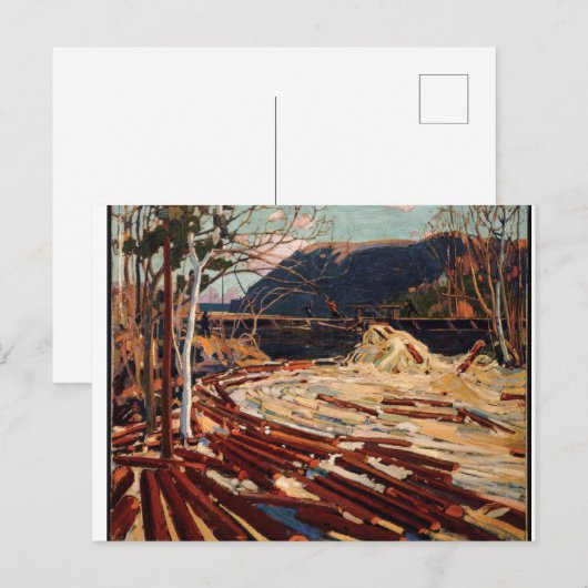 Tom Thomson The Drive Canadian Logging Briefkaart (Voorkant / Achterkant)