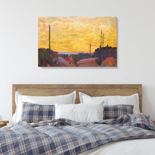 Tom Thomson - VERBRAND OVER LAND 1916 Canvas Afdruk (Insitu (Slaapkamer))