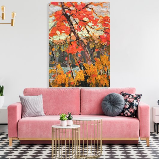 Tom Thomson - Verwrongen esdoorn Canvas Afdruk (Insitu (Woonkamer))