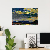 Tom Thomson - Warme zomermaanslicht Poster (Thuiskantoor)