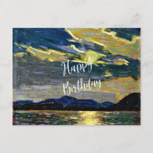 Tom Thomson - Warme zomermaanslicht - Verjaardag Briefkaart