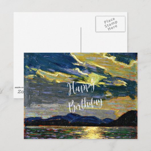 Tom Thomson - Warme zomermaansverlichting - Verjaa Briefkaart (Voorkant / Achterkant)