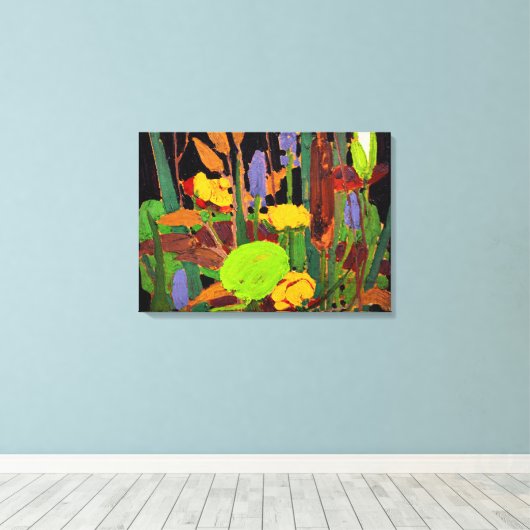 Tom Thomson - Waterbloemen Canvas Afdruk (Insitu (Houten vloer))