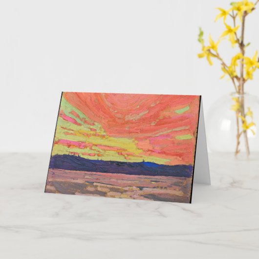 Tom Thomson - Zonsondergang (1915) Kaart (Gele Bloem)