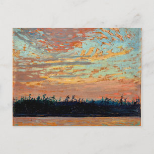 Tom Thomson - Zonsondergangslucht Briefkaart