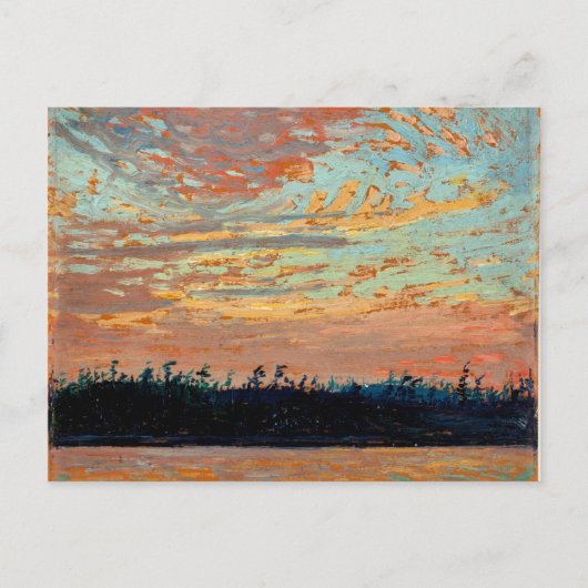 Tom Thomson - Zonsondergangslucht Briefkaart (Voorkant)