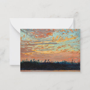 Tom Thomson - Zonsondergangslucht Notitiekaartje