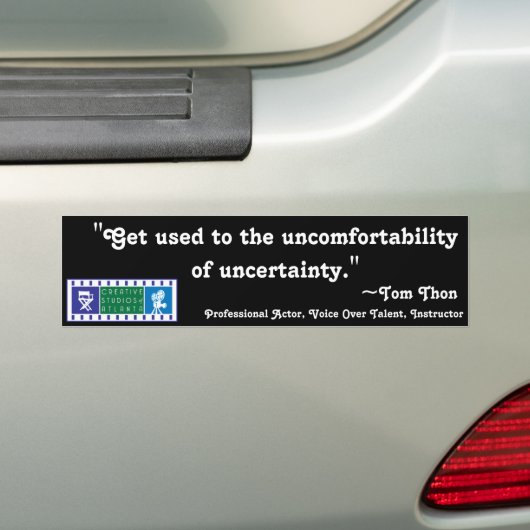 Tom Thon, word gewend aan de Bumpersticker... Bumpersticker (Op auto)