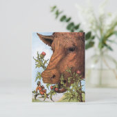 "Tom Thumb en de Kow" Illustratie Briefkaart (Staand voorkant)