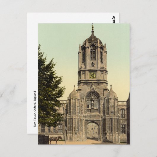 Tom Tower, Oxford, Engeland Briefkaart (Voorkant / Achterkant)