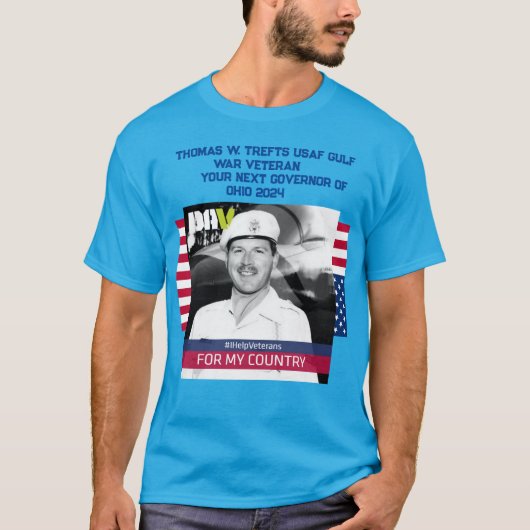 TOM TREFTS FOR GOVERNOR OF OHIO 2024 T-SHIRT (Voorkant)
