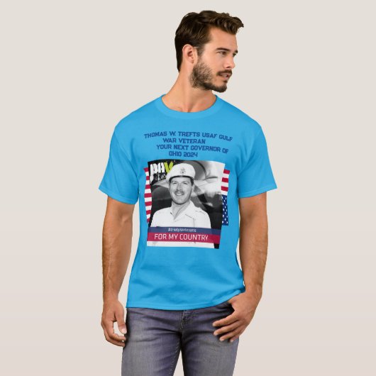 TOM TREFTS FOR GOVERNOR OF OHIO 2024 T-SHIRT (Voorkant volledig)
