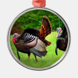 Tom Turkey Kerstboomversier Metalen Ornament