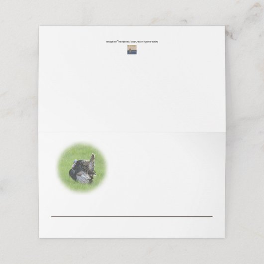 Tom Turkey Plaatskaartje (Buitenkant ongevouwen)