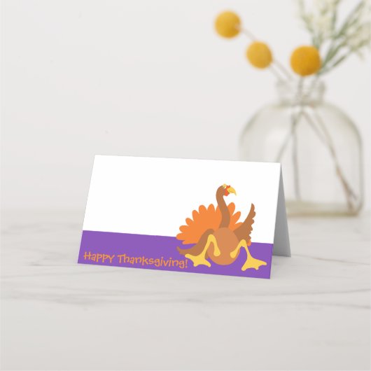 Tom Turkey Place Card Plaatskaartje (Voorkant)