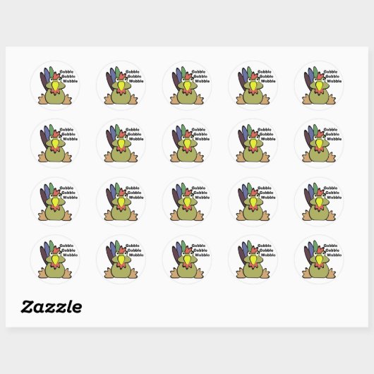 Tom Turkey Ronde Sticker (Vel)