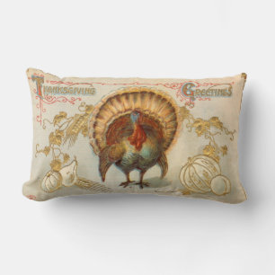 Tom Turkey Thanksgiving Greetings Pillow Kussen