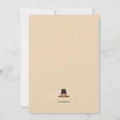 Tom Turkey Thanksgiving Invitation Kaart (Achterkant)