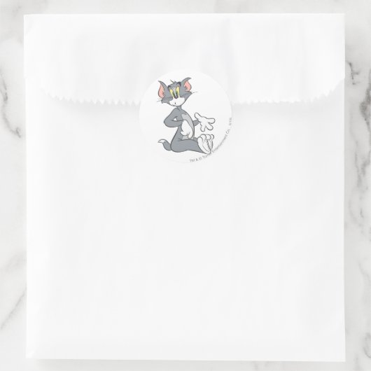 Tom verwarde ronde sticker (Tas)